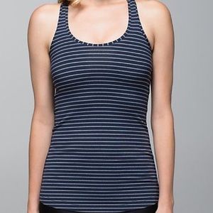 Lululemon navy and gray stripe cool racerback