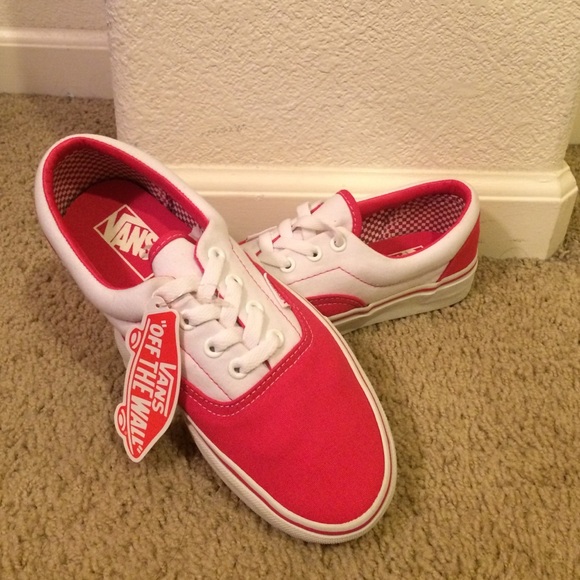 New Hot pink and white Vans