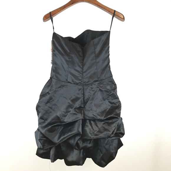 Black Prom Dress, Black Pageant Strapless Dress XS - Picture 2 of 2