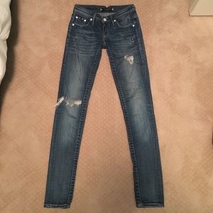 Distressed denim