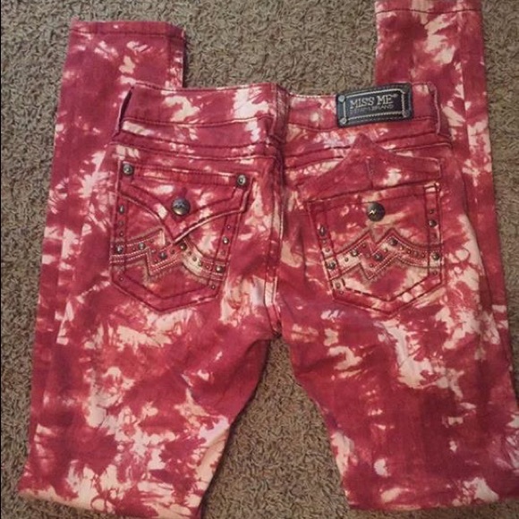 Red Tye dye miss me skinny jeans - Picture 2 of 2