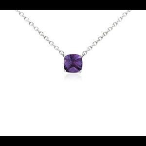 Blue Nile Cushion Cut Amethyst Necklace