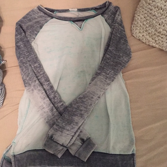 Gray and sea foam light weight sweater