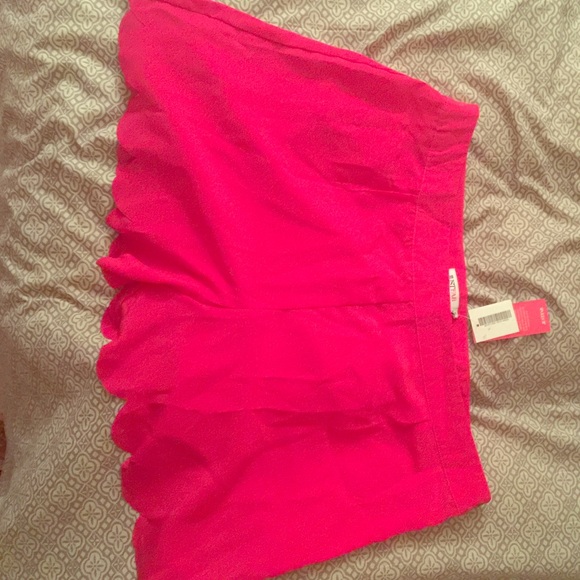 Hot Pink Scalloped JustFab Shorts
