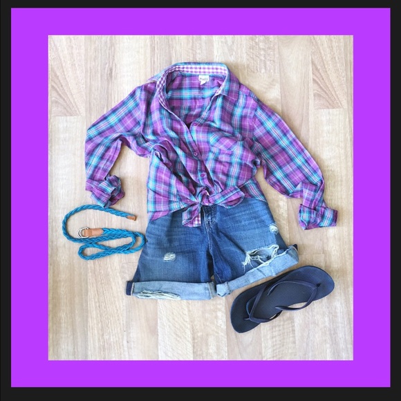 Mudd Plaid Button Up