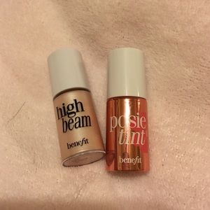 Benefit high beam highlighter and posie tint blush