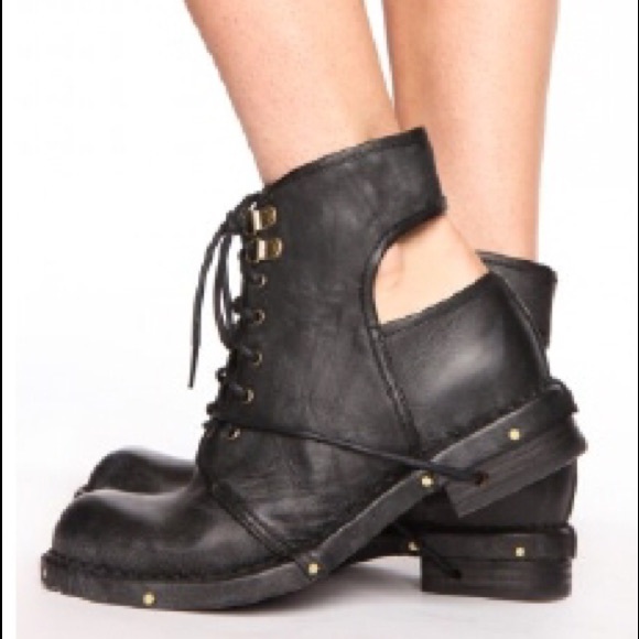 Jeffrey Campbell Rosie Cutout Combat Boots
