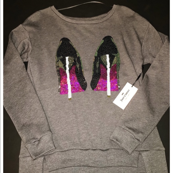 Juicy Couture Sequined High Heel Long Sleeve Shirt