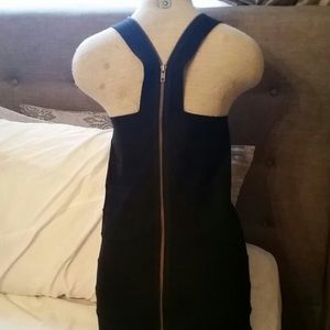 All Saints black zipper bandage dress