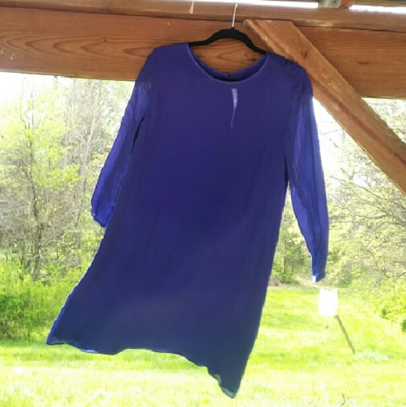 Gorgeous Royal Blue 100% Silk Slip Dress