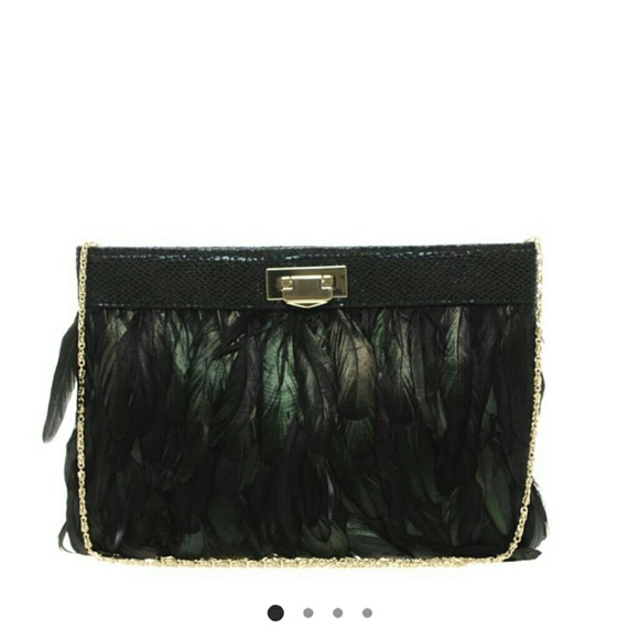 IN SEARCH OF ASOS BLACK FEATHER CLUTCH