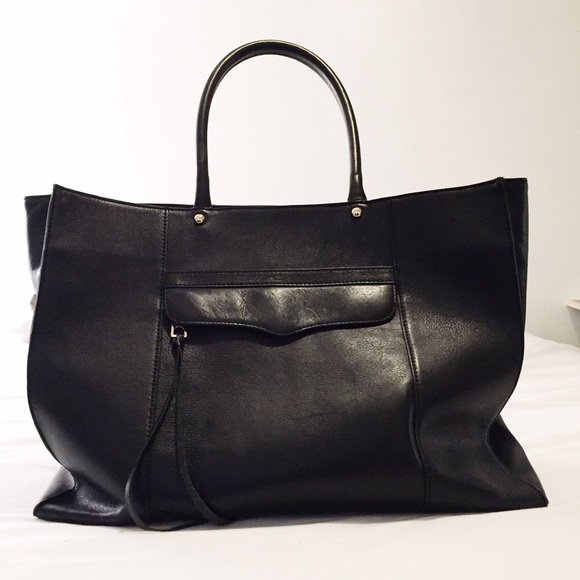 Rebecca Minkoff Large MAB Black Leather Tote Bag