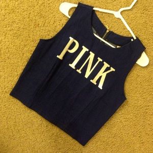 Zip Up back denim crop top!!!