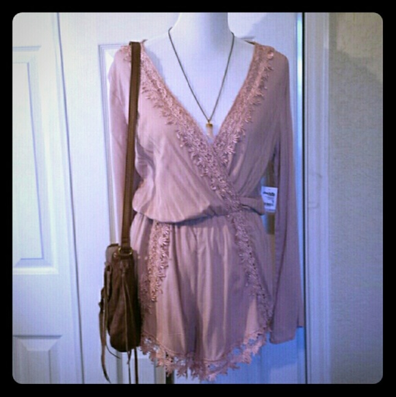 Charlotte Russe Pants - Long sleeve one piece jumpsuit