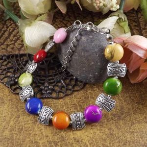 💐NEW MULTI-COLOR TURQUOISE BEADS & SILVER