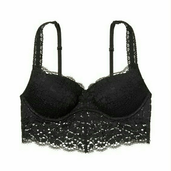 PINK Victoria's Secret Other - VS Pink Black Eyelet Pushup Bra