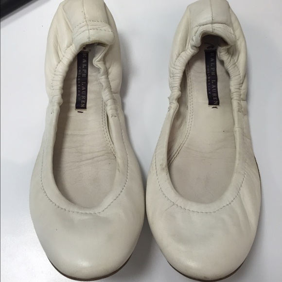 RALPH LAUREN COLLECTION LEATHER FLATS