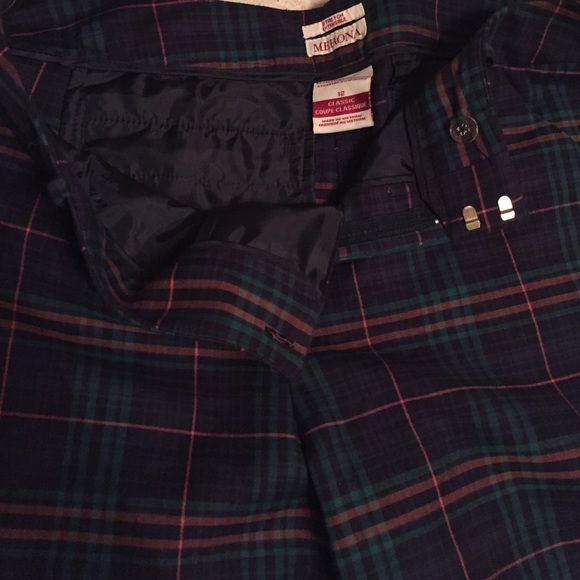 Plaid crop pants size 12, women's