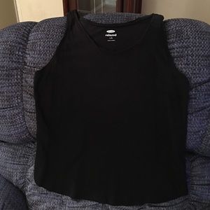 Black relaxed tank top