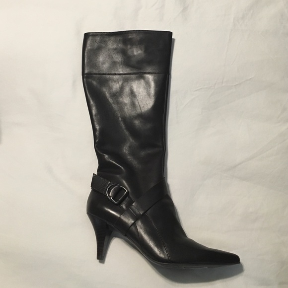 Brown knee high boots