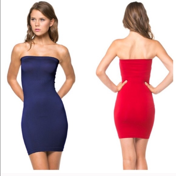 Medium NAVY TUBE SEXY STRAPLESS BODYCON dress
