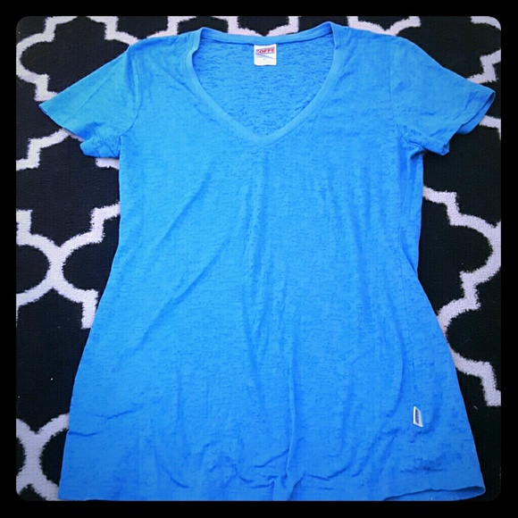 Blue work out tee sheer