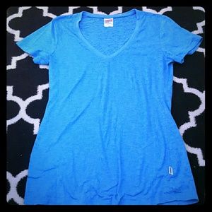 Blue work out tee sheer