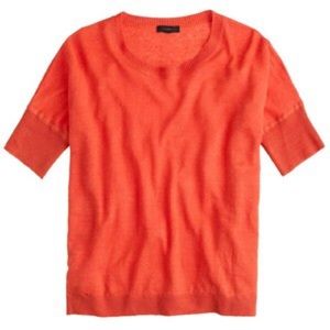 J.Crew Linen Drop-shoulder Swing Sweater