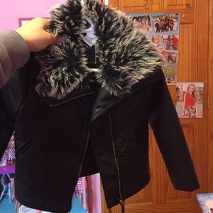 Toddler Girl Guess Leather Jacket