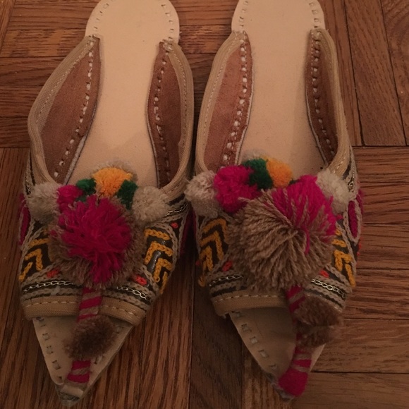 Beautiful hand made kids size slippers