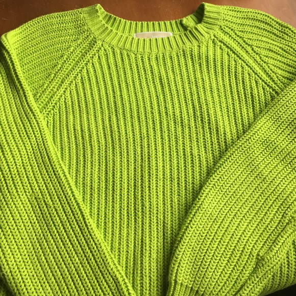 💚Michael Kors Lime Green Knit Sweater. Size Med💚