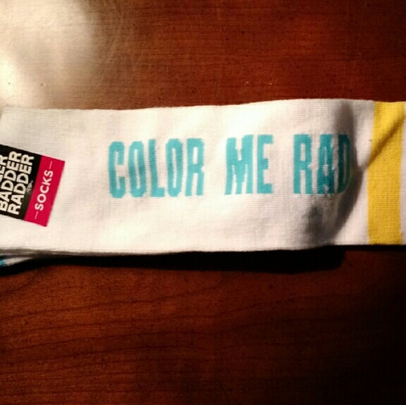 Color Me Rad knee high socks
