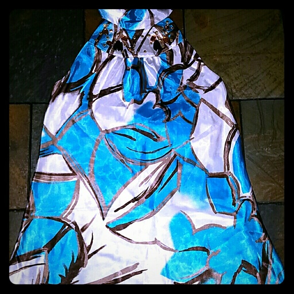 Printed halter top