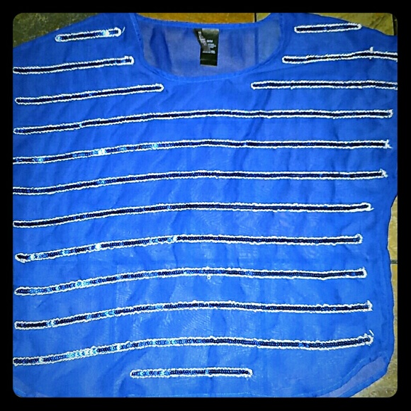 Navy blue sequin and bead embellishment front