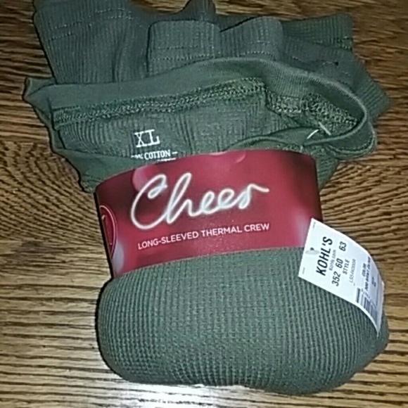 Long sleeve men's thermal crew