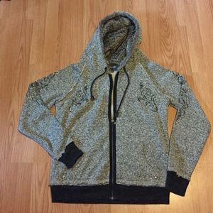 Miss Me thick zip up, WORN ONCE