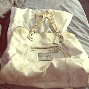 Coach poppy white handbag
