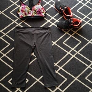 Gray Under Armour Fitness Capris