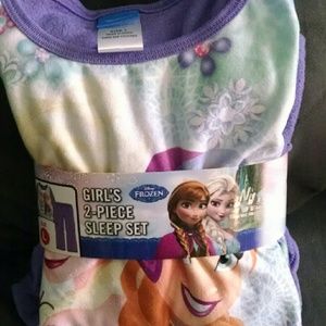 Sold! Frozen 2 Piece Girls Flannel Pajamas Size L