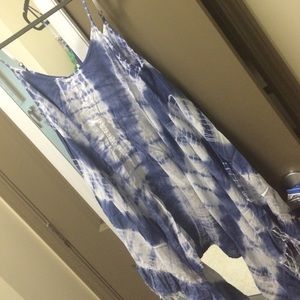 tie-dye dress with spaghetti straps