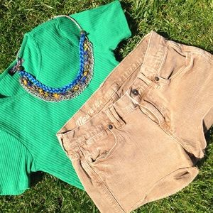 🍂Madewell🍂 brown raw edge shorts