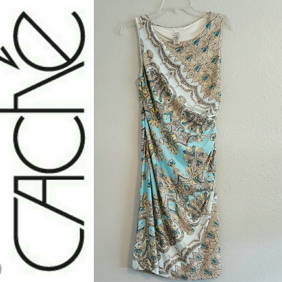 CACHE blue and gold dress