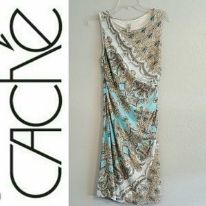 CACHE blue and gold dress