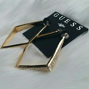 New GUESS gold earrings