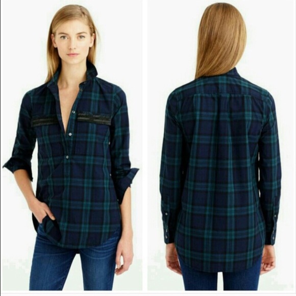 J. Crew Tops - NWOT Jcrew Chevron Plaid Pullover 8
