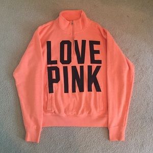 Orange 3/4 Zip Sweatshirt