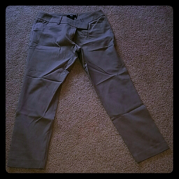 Mocha brown cropped ankle slacks