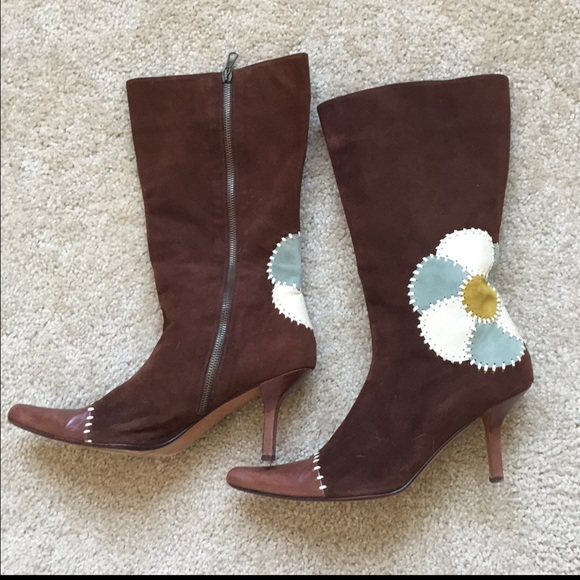 Marni Suede Appliqué Boots size 11