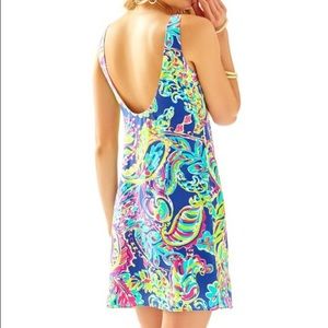 Poppy Multi Toucan Play Silk Scoop Tank Dress