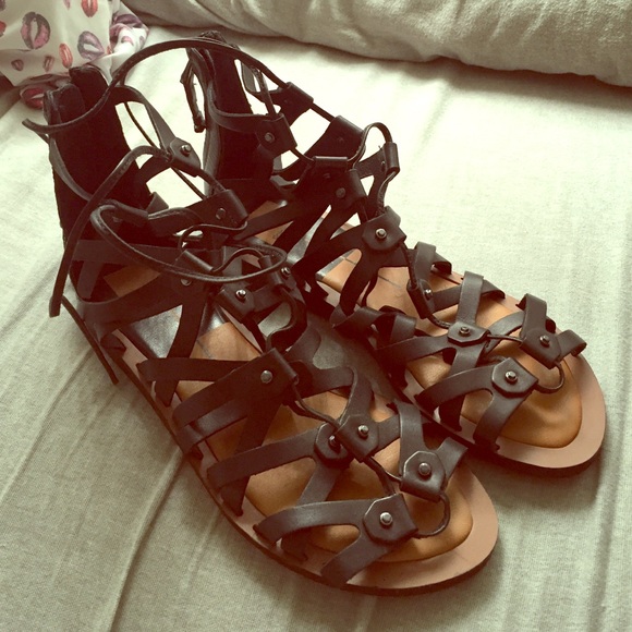 Dolce Vita black leather Gladiators